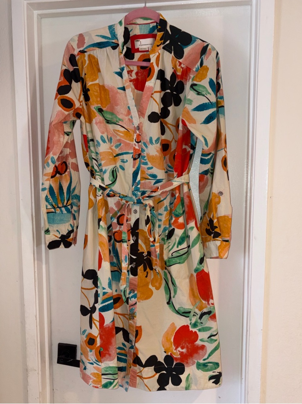 Anthropologie Multicolor Floral Shirt Dress
